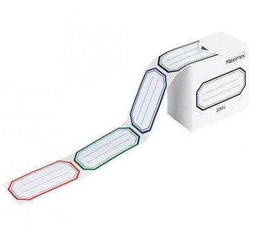 Self-adhesive labels, 200 psc, HAFTETIKETTEN, 6 x 3 cm, White with frame