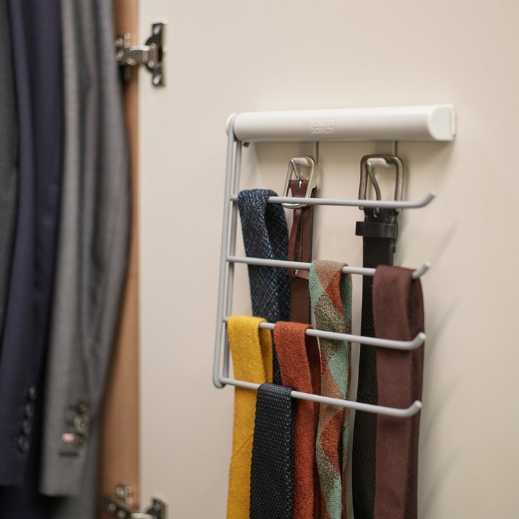 Hanging Rail for Ties / Belts / Scarfs, ORDERLY, Joseph Joseph, Ecru / Grey
