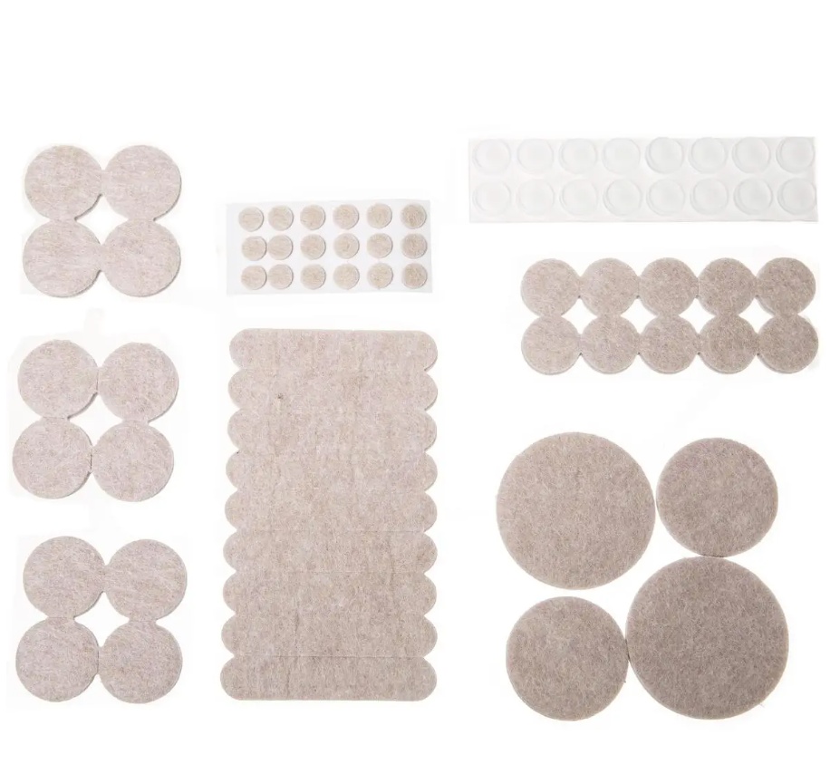 Self-Adhesive Furniture pads, Set of 144, BIG PACKPROTEKTOR PADS, Beige