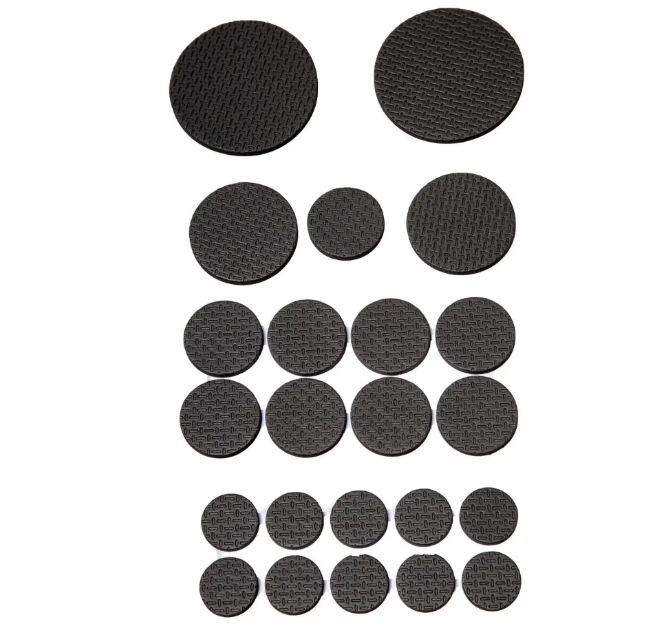 Self-Adhesive Furniture pads, Set of 50, BIG PACKPROTEKTOR PADS, Black