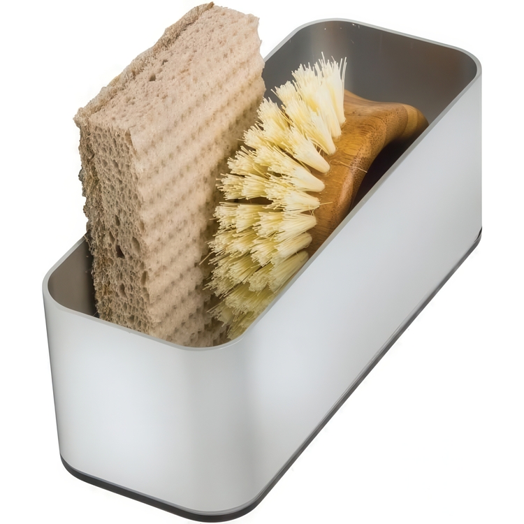 Self-adhesive Sink Center, AFFIXX, 17 x 6,5 x H 6 cm, Matt Silver