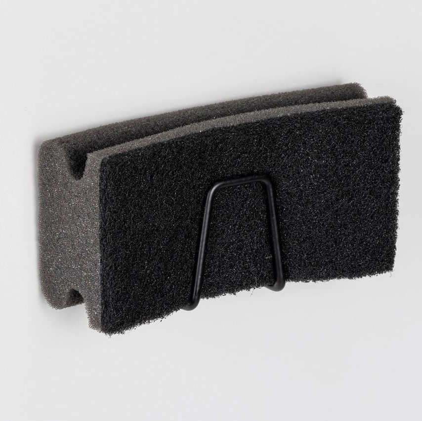 Self-adhesive metallic holder, UNIVERSAL HOOK, 5 x 5 cm, Black