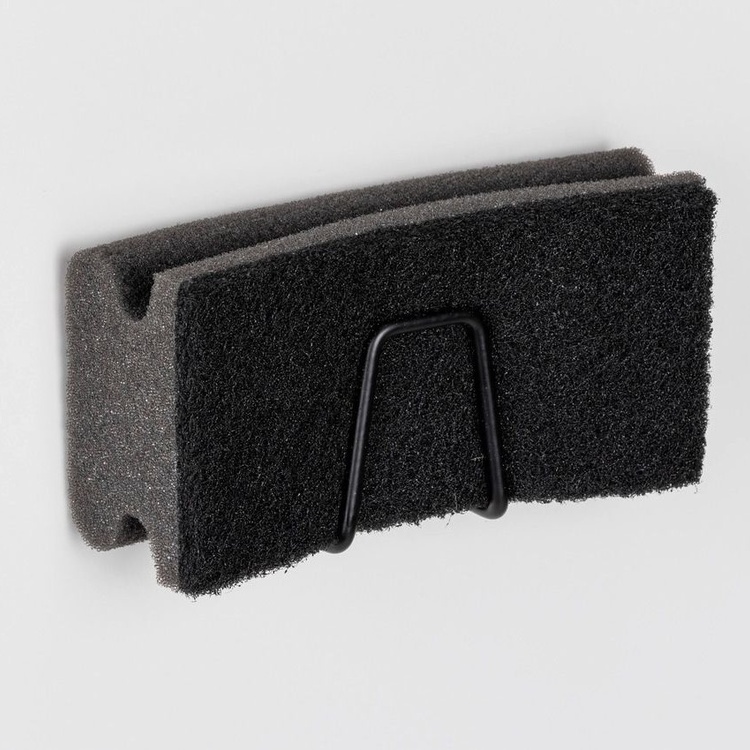 Self-adhesive metallic holder, UNIVERSAL HOOK, 5 x 5 cm, Black