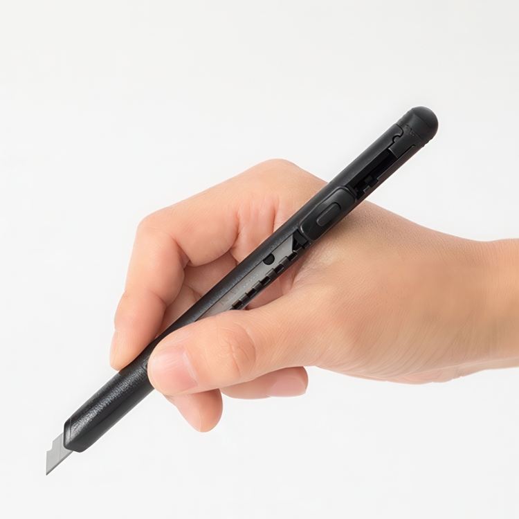 Cutter, MIDORI PEN CUTTER, ∅1 cm × 14 cm, black
