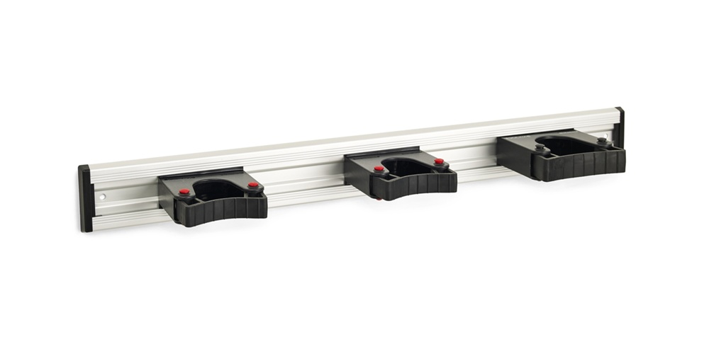 Tool Bar with 3 Rubber Grips, TOOLFLEX, 50 cm, Aluminium / Black