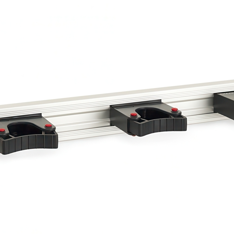 Tool Bar with 3 Rubber Grips, TOOLFLEX, 50 cm, Aluminium / Black
