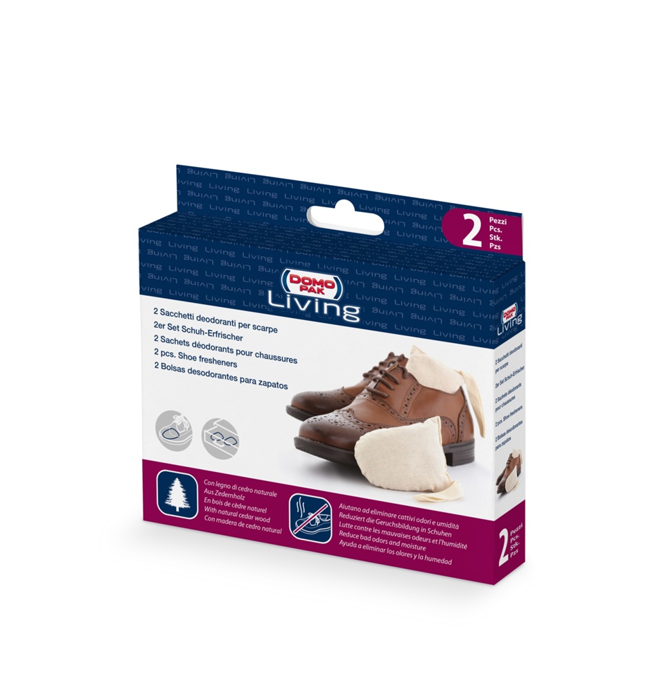 Shoes Fresheners with cedar, 2 bags, SACCHETTI DEODORANTI, Off White