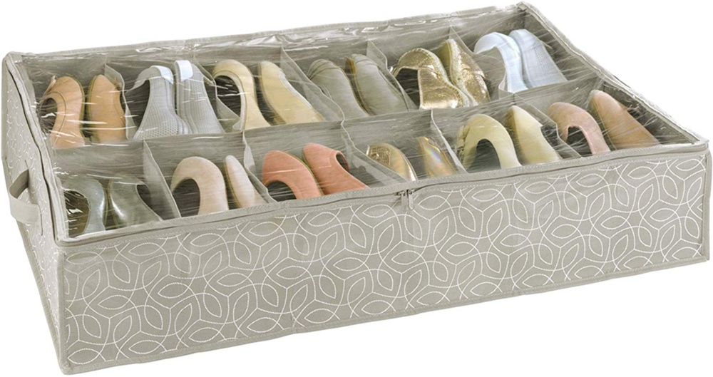 Shoe storage under-bed, BALANCE, 74 x 60 x H 15 cm, Beige