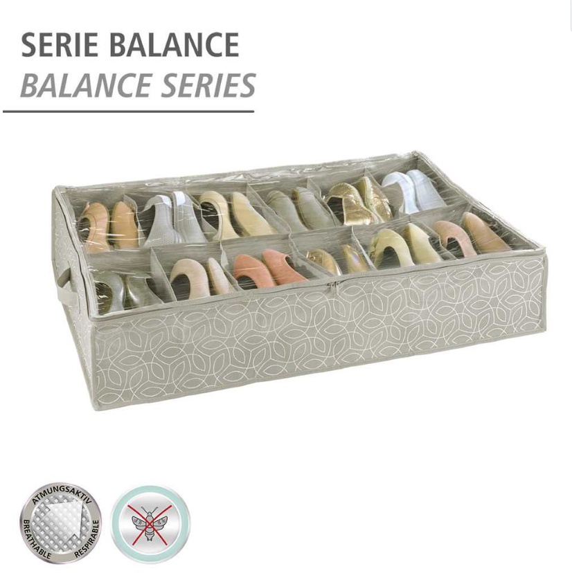 Shoe storage under-bed, BALANCE, 74 x 60 x H 15 cm, Beige
