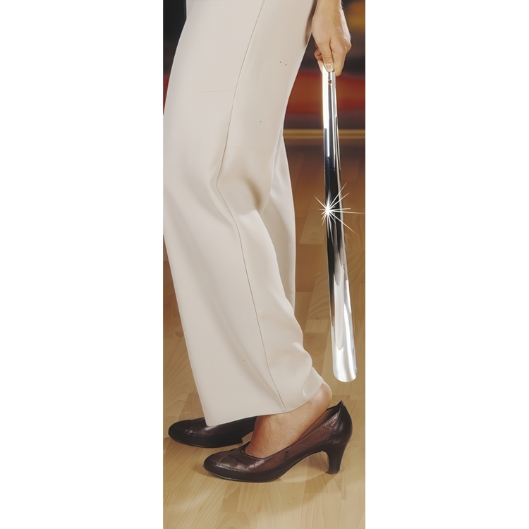 Shue horn in Stainless Steel, Extra long, SCHUHLÖFFEL, 57cm, Silver