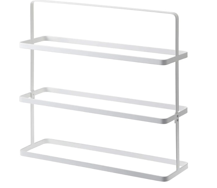 Shoe Shelf in Metal, TOWER WIDE SHOE RACK, Yamazaki, White