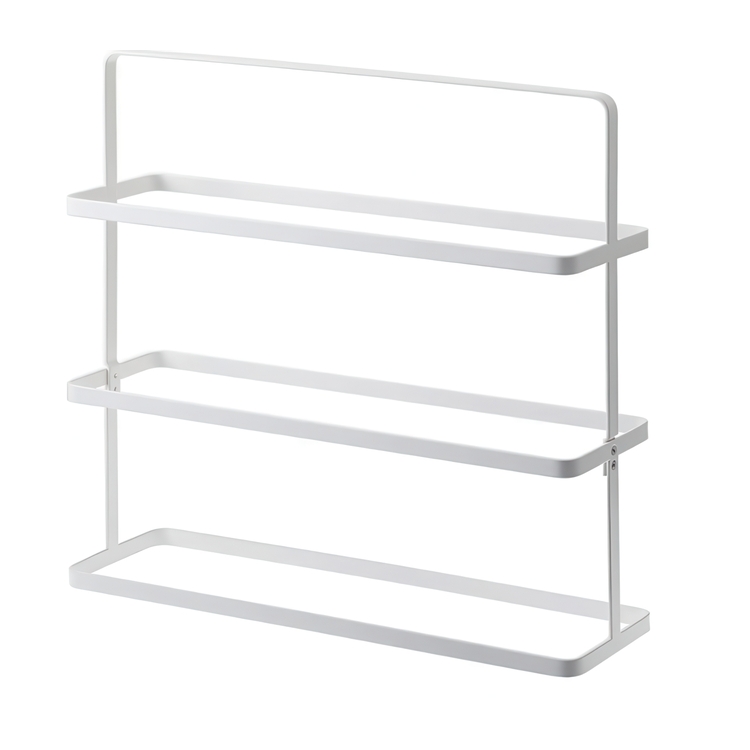 Shoe Shelf in Metal, TOWER WIDE SHOE RACK, Yamazaki, White