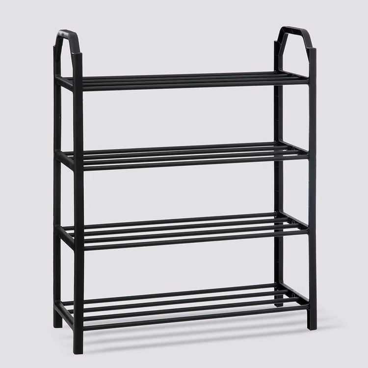 Shoe Rack for 8 pairs of shoes, SHOZY, 49,5 x 18,5 x H 64, Black