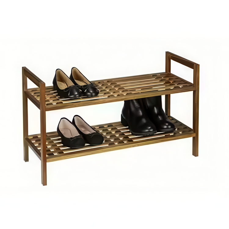 Shoe Rack in Acacia wood, FONDI, 69 x 27 x H 40,5 cm, Brown