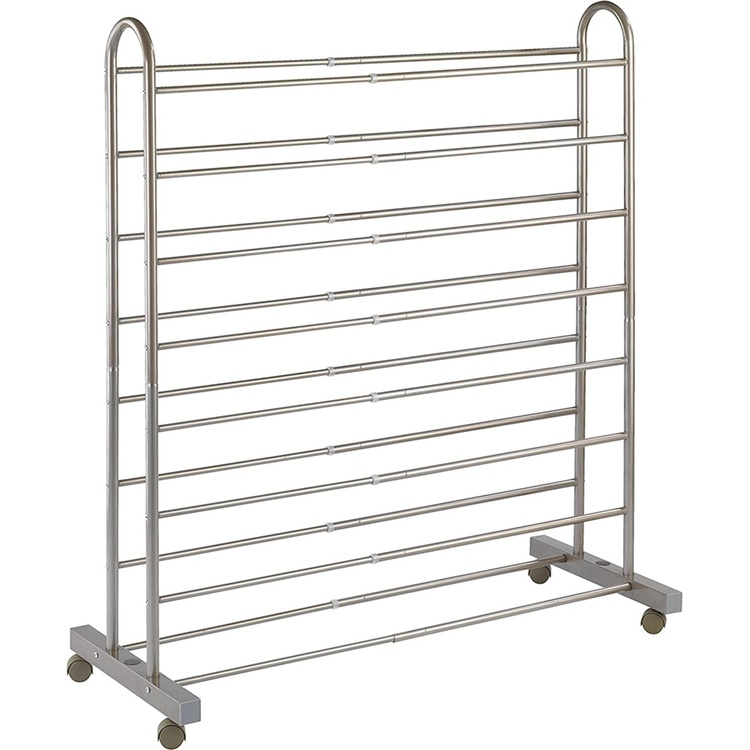 Expandable Shoe Rack with castors, GIANT, 67~116 x 43 x H 125,5 cm, Bronze