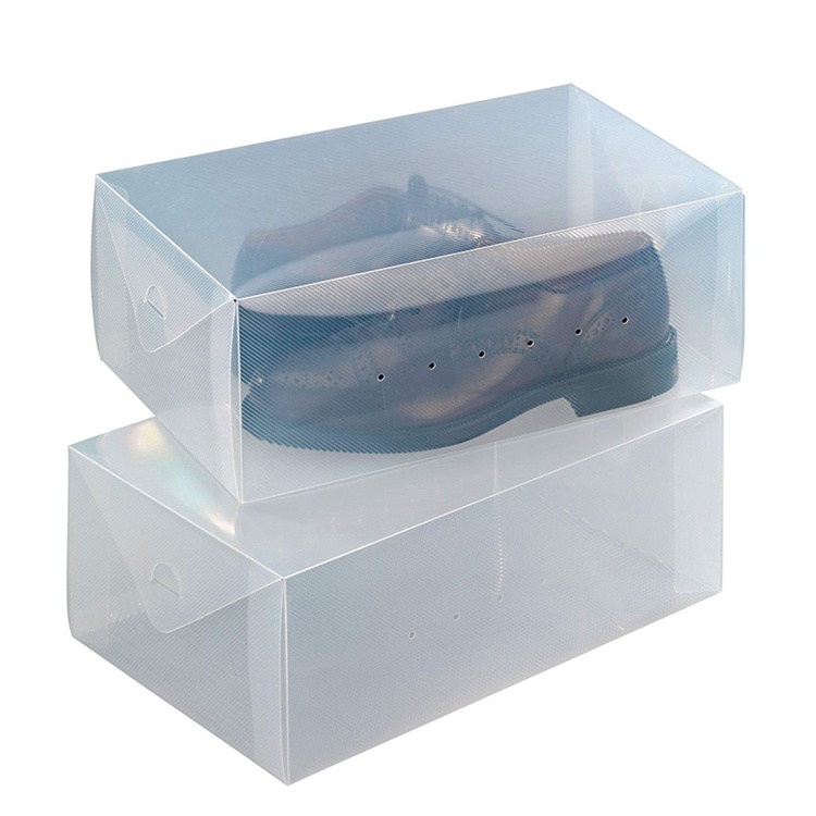 Shoe boxes, Set of 2, AUFBEWAHRUNGSBOX, 34 x 21 x H13 cm, Clear