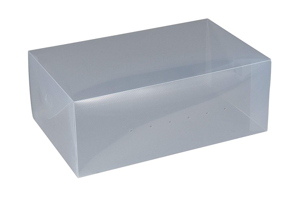 Shoe boxes, Set of 2, AUFBEWAHRUNGSBOX, 34 x 21 x H13 cm, Clear