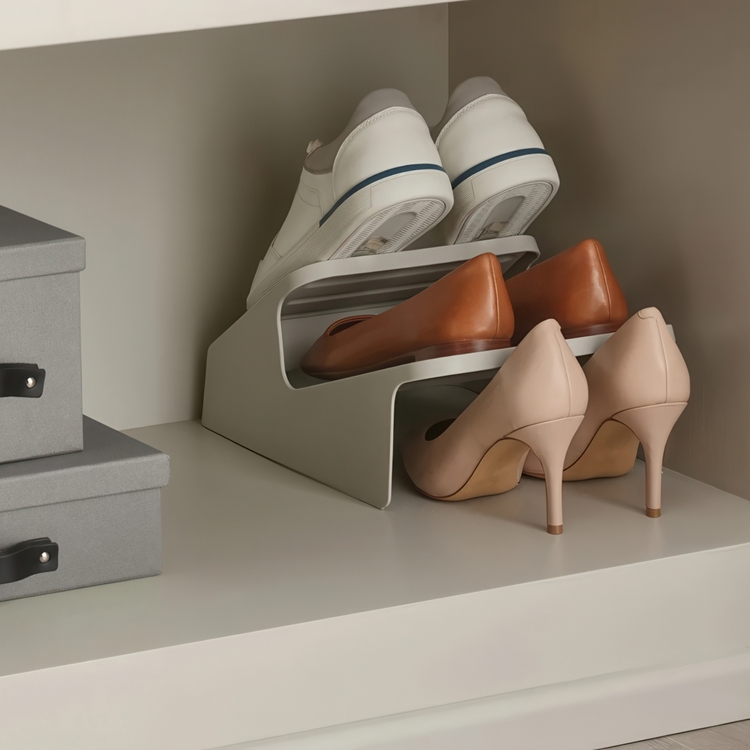 Shoe Rack, Space Saving, SHOE-IN RACK, Joseph Joseph, Light Grey