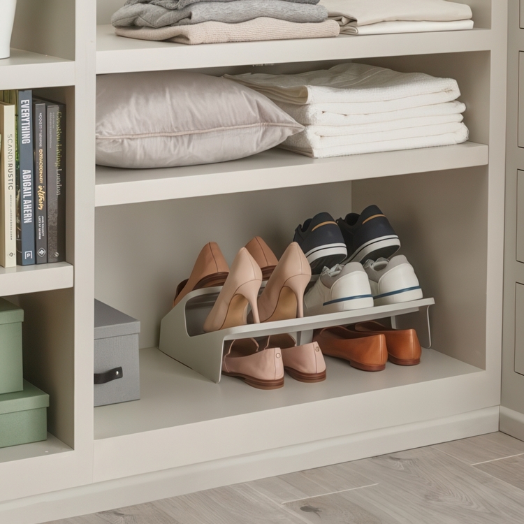 Shoe Rack, Space Saving, LARGE SHOE-IN RACK, Joseph Joseph, Light Grey