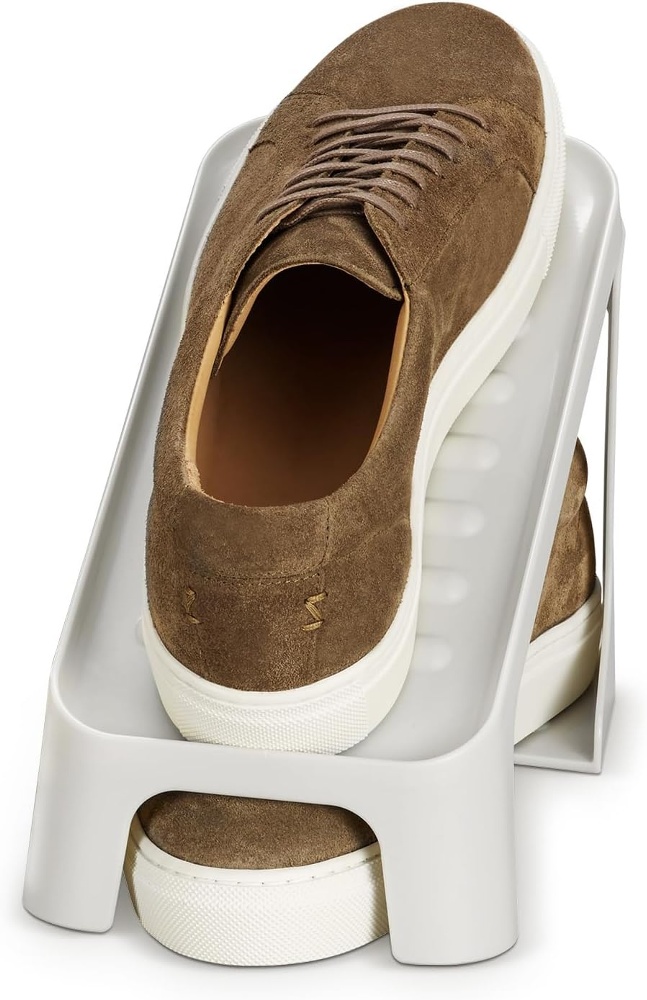 Shoe Organizer, 2 Pack, SHOE-IN COMPACT, Joseph Joseph, Ecru