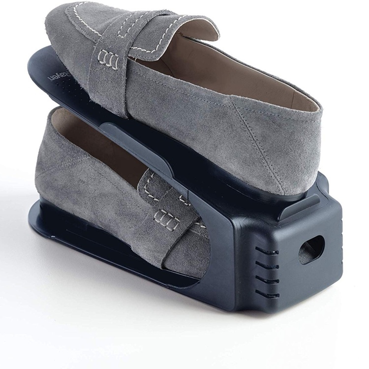 Shoe rack, Set of 3, Space-saving, SHOE ORGANIZER, Dark Grey