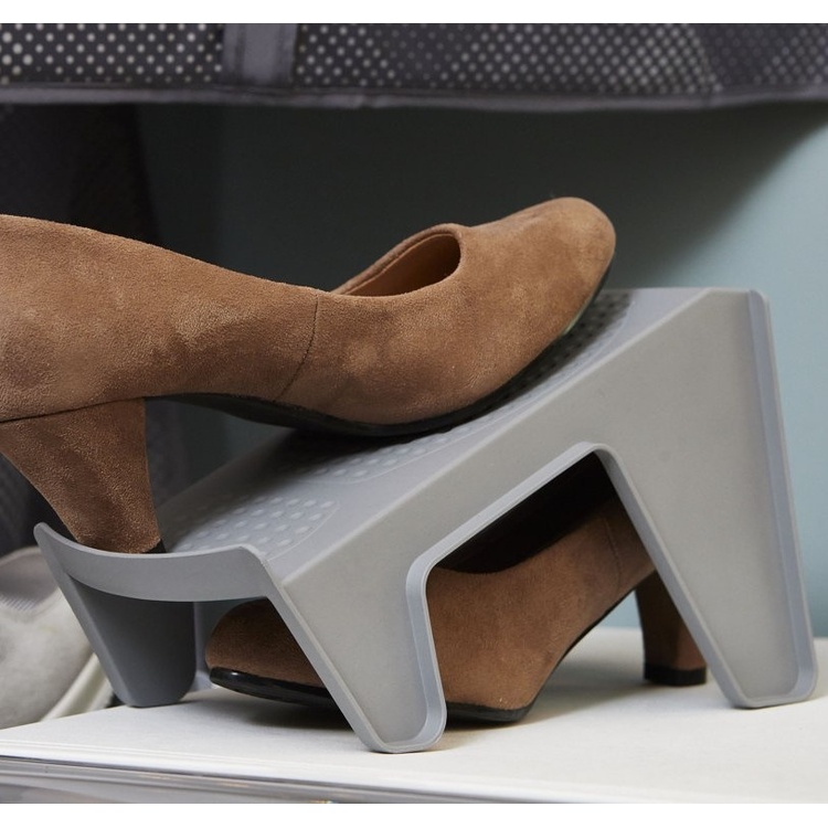 Shoe Organizers, Set of 5, ECO STEP - SPACE SAVING, Grey
