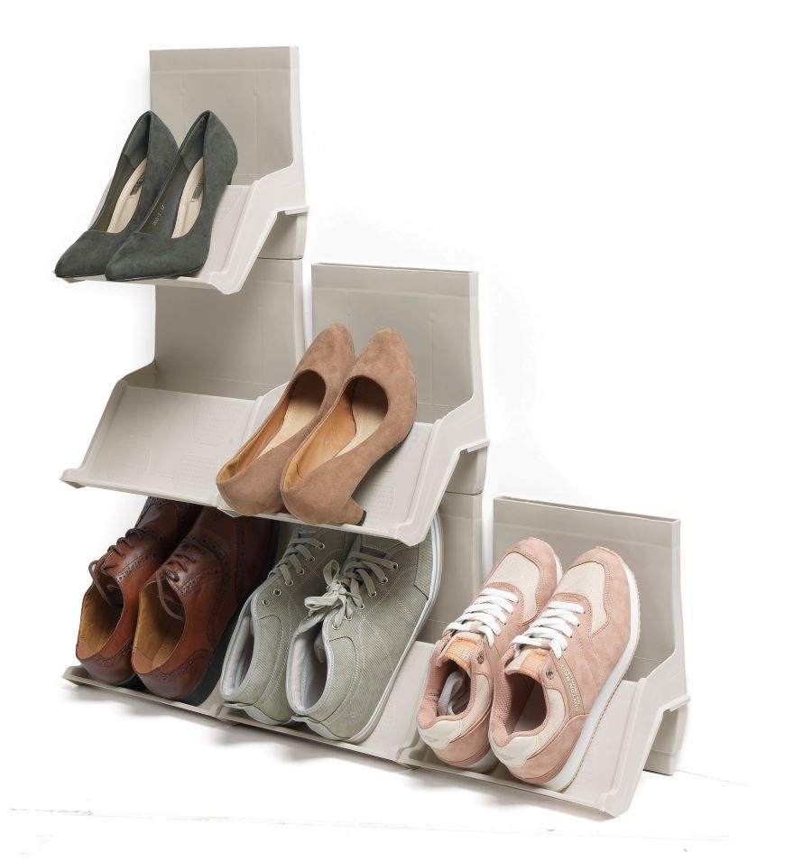 Shoe Organizer, SLID ORGANIZZA SCARPE, 25 x 17,5 x H 27 cm, Sand