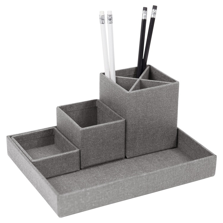 Desktop organizer, BIGSO LENA CANVAS, Grey