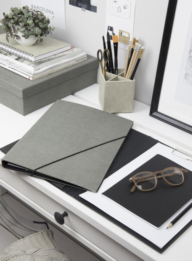 Clipboard / Folder, A4, BIGSO AMELIE CANVAS, Grey