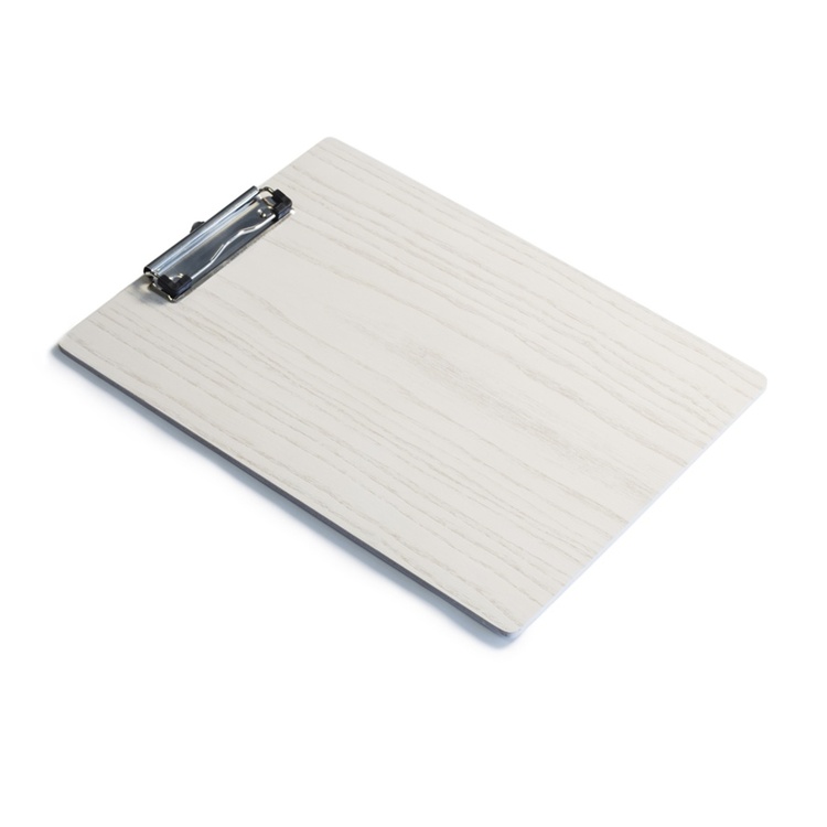 Clip-Board in wood, A4, DESKSTORE, White wash