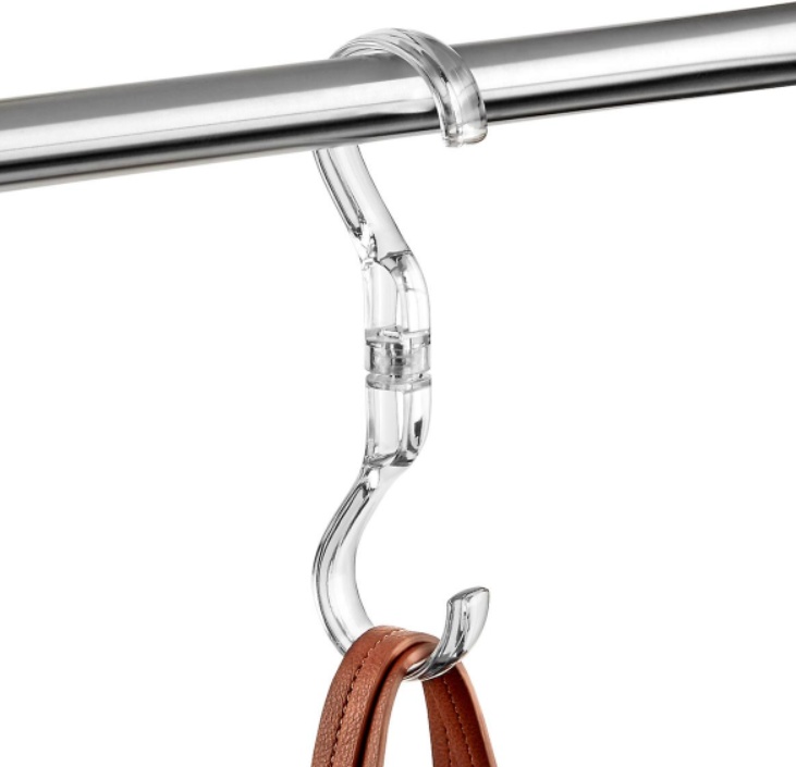 S-Hook, THE HOME EDIT SWIVEL HOOK, H 19 cm. Clear