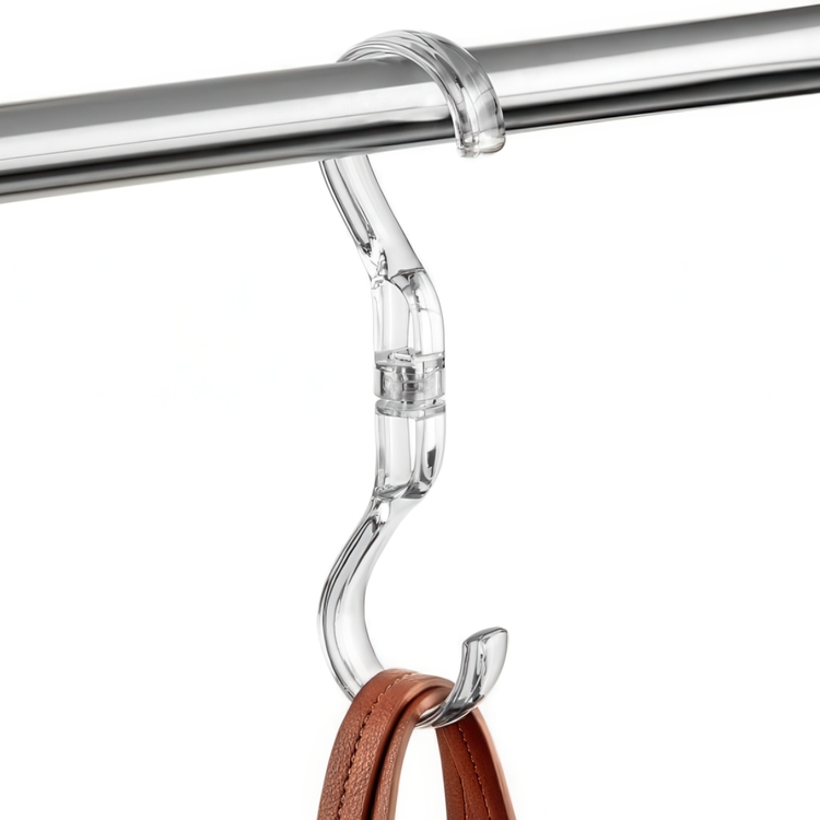S-Hook, THE HOME EDIT SWIVEL HOOK, H 19 cm. Clear