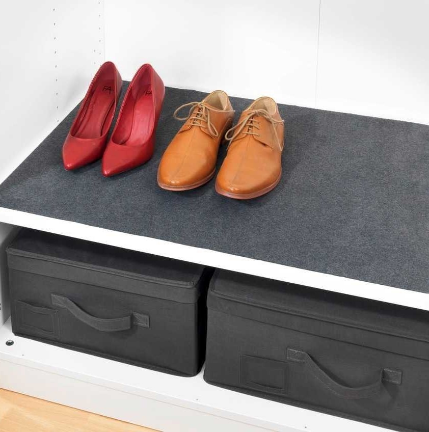 Shelf and Drawer Liner, SOFT FELT MAT, 72 x 54 cm, Dark Grey