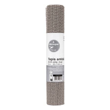 Shelf & Drawer Liner, FOAM NON-SLIP, 150 x 30 cm, Grey