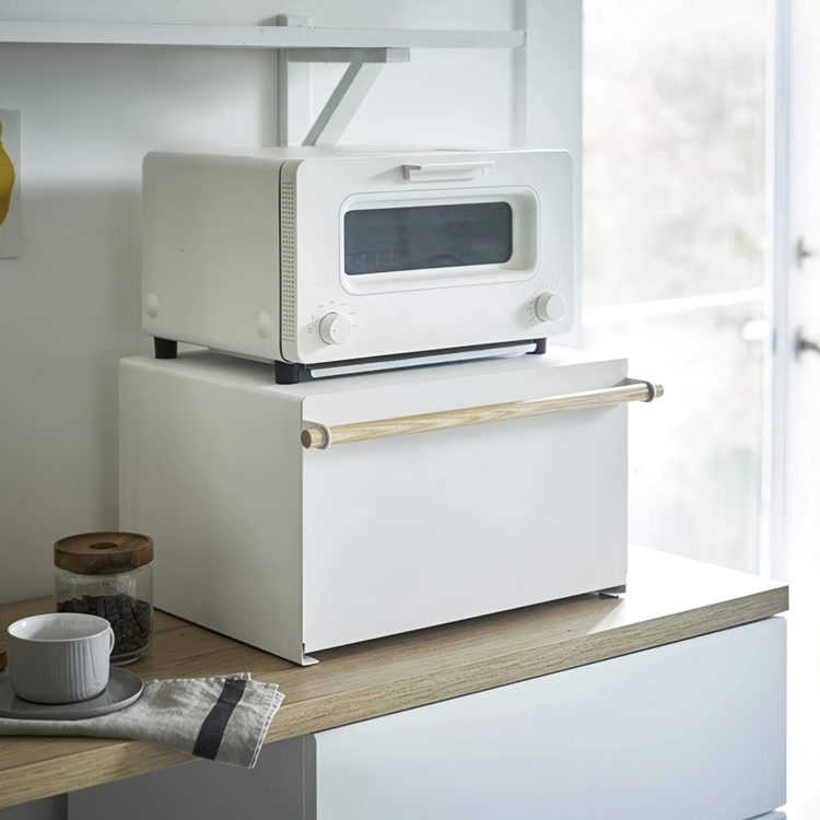 Steel cabinet, TOSCA BREAD CASE, 43 x 36,5 x H 24 cm, Yamazaki, White