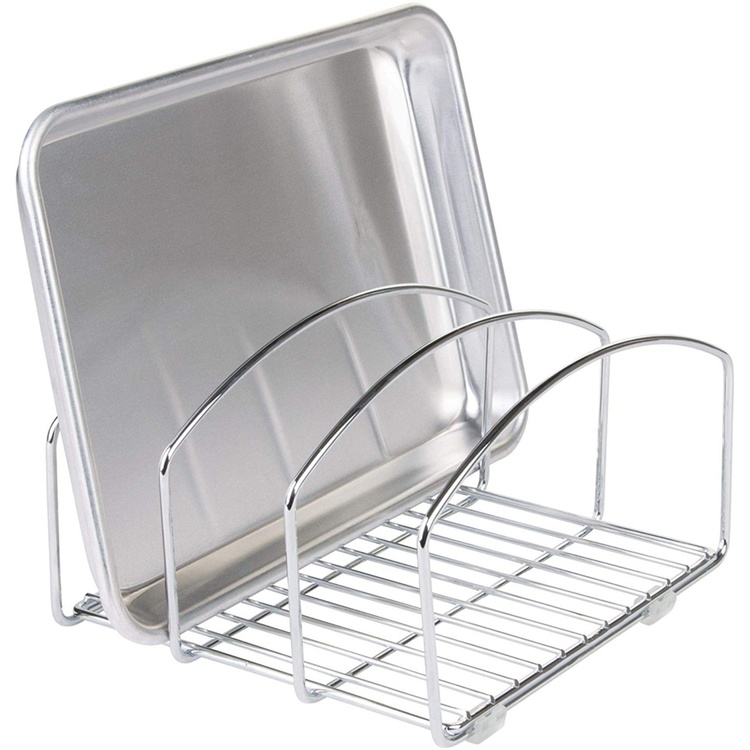 Cutting Boards and Baking Sheets Organizer, 3 Slots, CLASSICO, Chrome