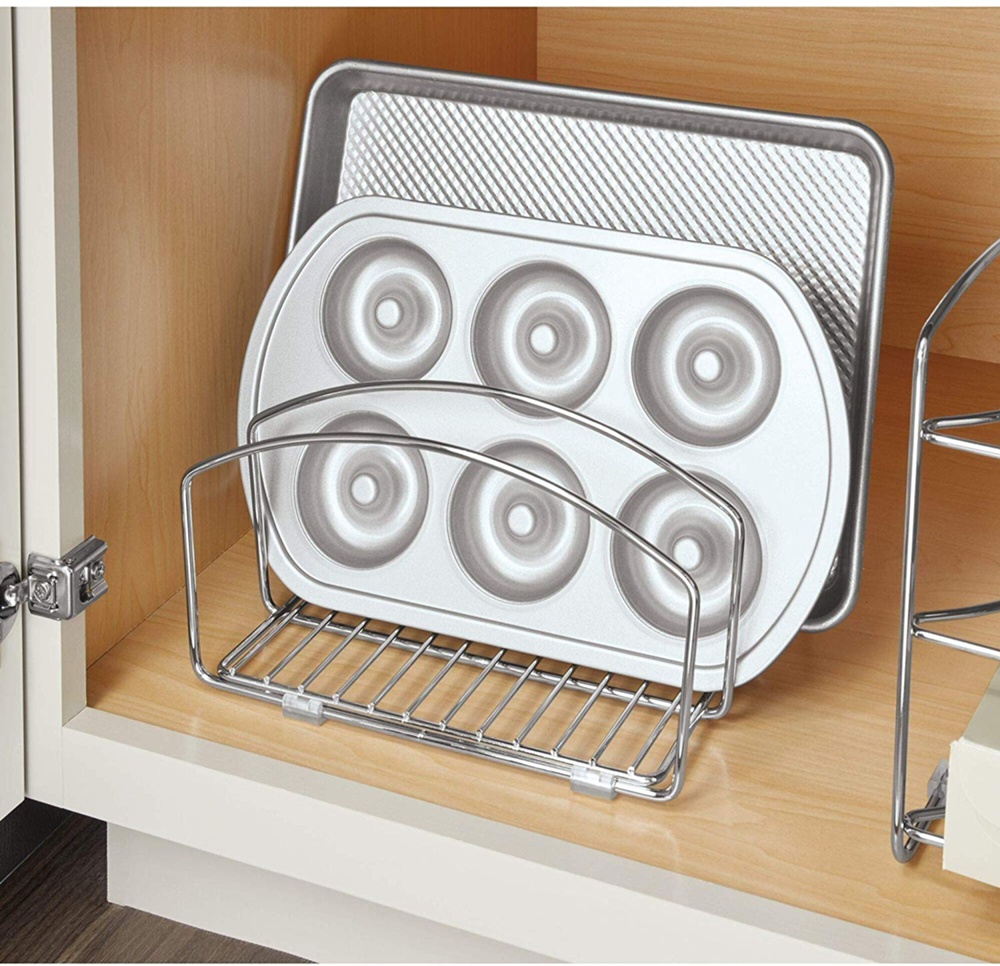 Cutting Boards and Baking Sheets Organizer, 3 Slots, CLASSICO, Chrome