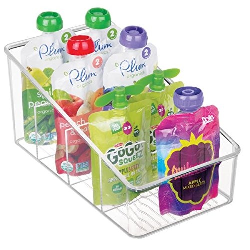 Storage box with four compartments, COOKING PACKETS ORGANIZER, 15,2 x 26,7 cm, Transparent