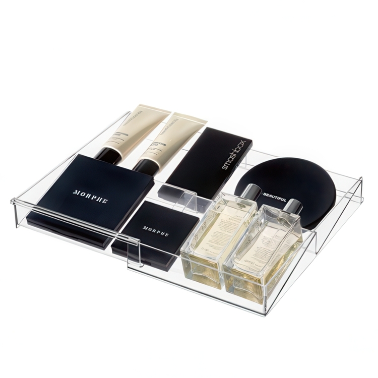 Make up Storage, Expandable, THE HOME EDIT ANGELD ORGANIZER, 17,1 till 33 cm, Clear