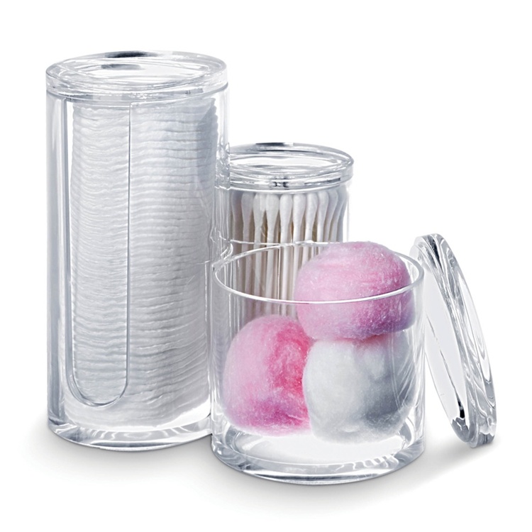 Make-up remover organizer, MAKE UP COTTON, Clear acrylic