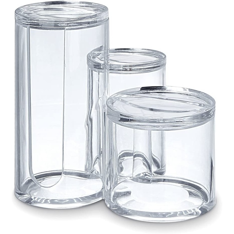 Make-up remover organizer, MAKE UP COTTON, Clear acrylic
