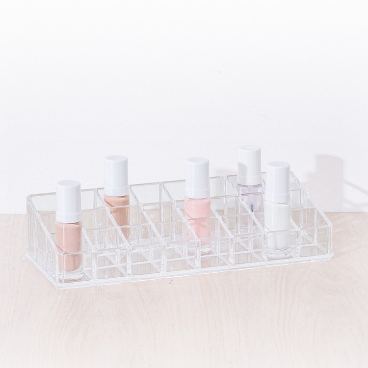 Make-Up Organizer, 24-Section, SELENA ORGANISEUR MAQUILLAGE, 22,4 x 9,1 x H 5 cm, Clear 