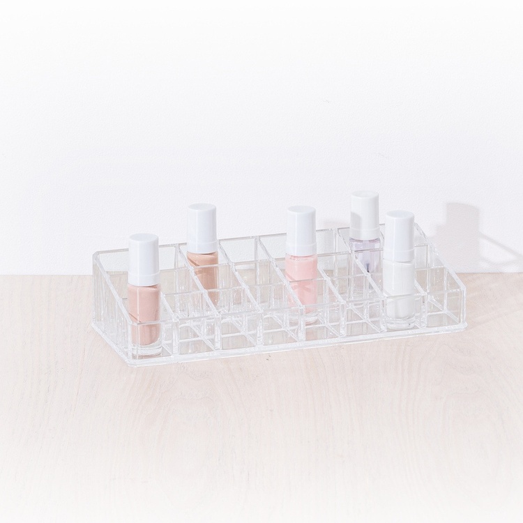 Make-Up Organizer, 24-Section, SELENA ORGANISEUR MAQUILLAGE, 22,4 x 9,1 x H 5 cm, Clear 