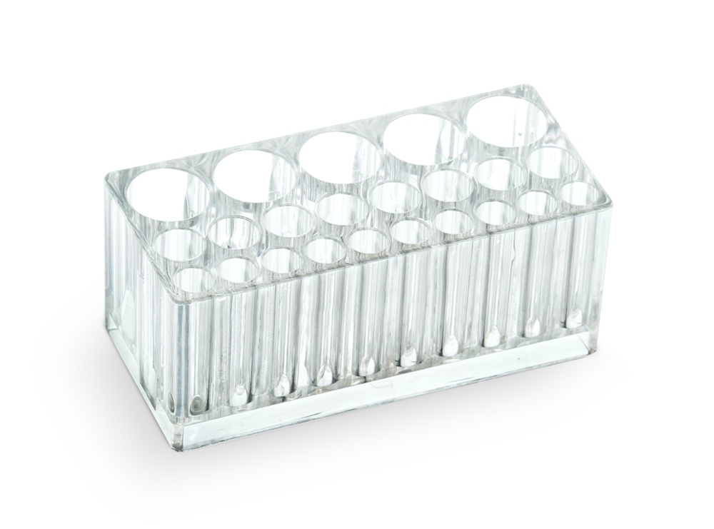 Make-up organizer, 23 compartments, 13 x 5,7 x H 5,5 cm, Clear 