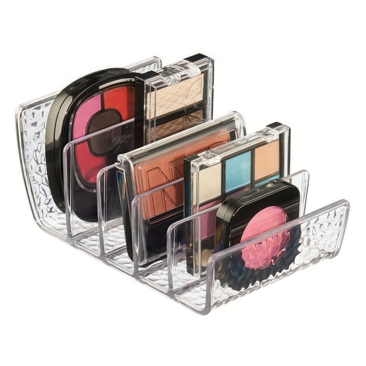 Make-up organizer, 5 compartments, RAIN COSMETIC PALETTE, 10 x 15 x H 7,6 cm, Transparent
