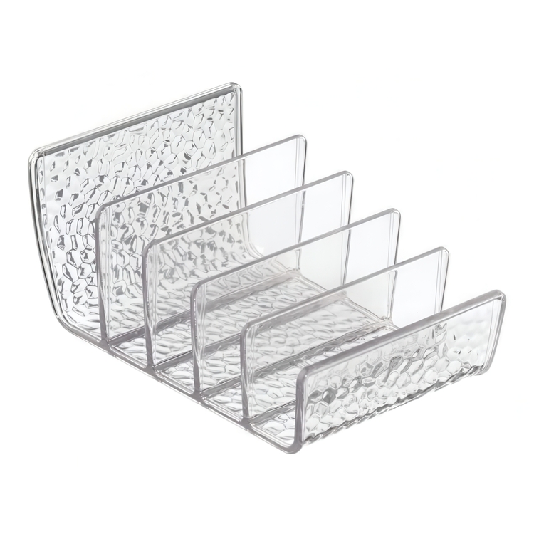 Make-up organizer, 5 compartments, RAIN COSMETIC PALETTE, 10 x 15 x H 7,6 cm, Transparent