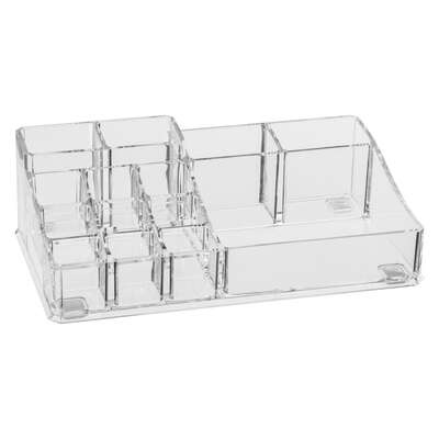 Make up organizer, SELENA LARGE ORGANISEUR MAQUILLAGE, 22,3 x 12,7 x H 7 cm, Clear