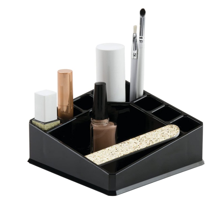 Make up organiser, CONFIGURABLE, 22 x 13 x H 8 cm, Black