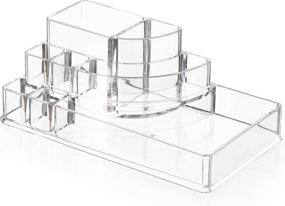 Make up organizer, SELENA ORGANISEUR MAQUILLAGE, 17,3 x 6,6 x H 9,4 cm, Clear