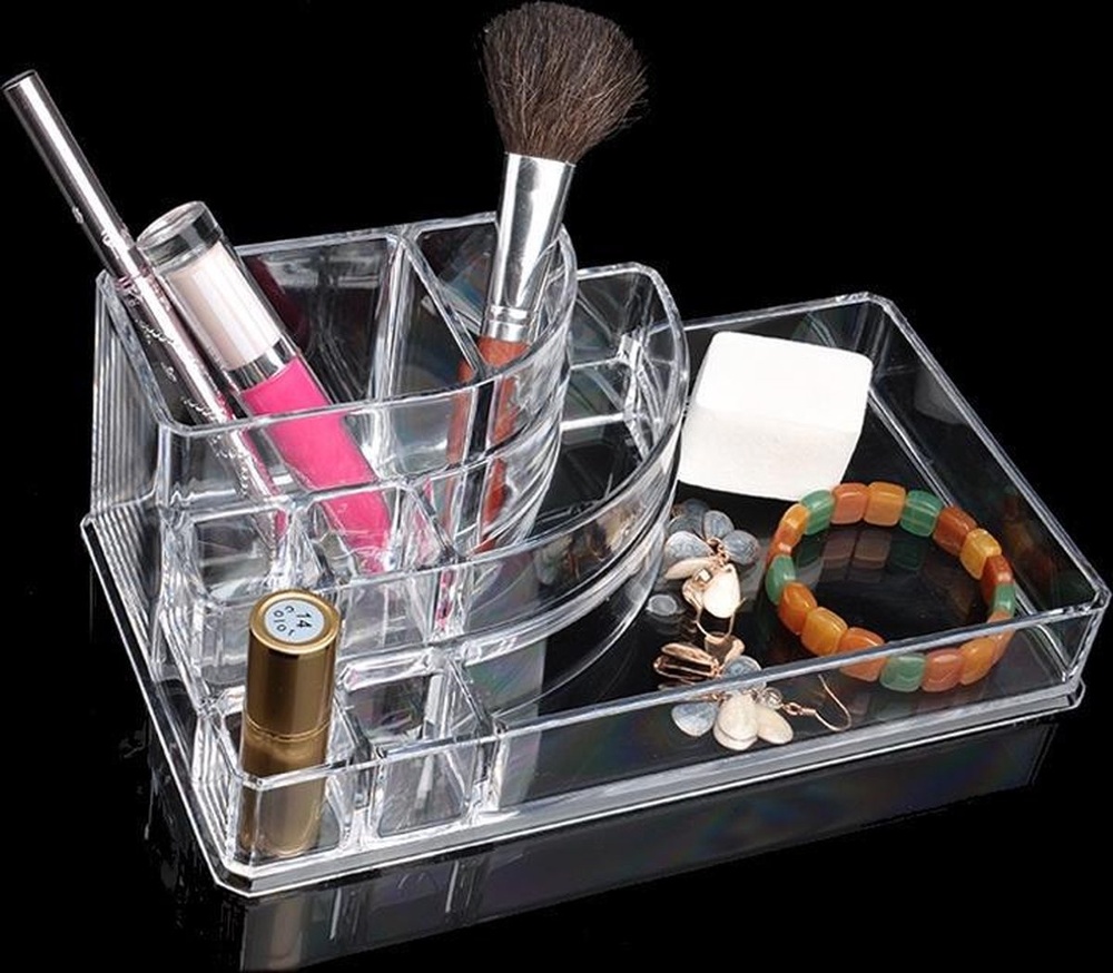 Make up organizer, SELENA ORGANISEUR MAQUILLAGE, 17,3 x 6,6 x H 9,4 cm, Clear